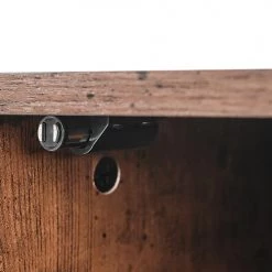 Beliani Commodes Et Cabinets Commode 1 Porte Effet Bois Foncé Noir -Coffres et malles Soldes commode 1 porte effet bois fonce noir 5