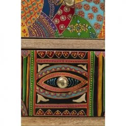 Kare Design Commodes Et Cabinets Commode 10 Tiroirs En Manguier Massif Motifs Multicolores -Coffres et malles Soldes commode 10 tiroirs en manguier massif motifs multicolores 3