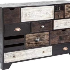 Kare Design Commodes Et Cabinets Commode 14 Tiroirs En Manguier Massif -Coffres et malles Soldes commode 14 tiroirs en manguier massif 3