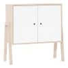 Calicosy Commodes Et Cabinets Commode 2 Portes 1 étagère Intérieure - Blanc Et Beige