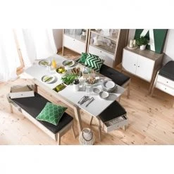 Calicosy Commodes Et Cabinets Commode 2 Portes 1 étagère Intérieure - Blanc Et Beige 9 Calicosy Commodes Et Cabinets Commode 2 Portes 1 étagère Intérieure - Blanc Et Beige -Coffres et malles Soldes commode 2 portes 1 etagere interieure blanc et beige 3