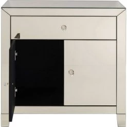 Kare Design Commodes Et Cabinets Commode 2 Portes 1 Tiroirs En Verre Miroir Doré -Coffres et malles Soldes commode 2 portes 1 tiroirs en verre miroir dore 2
