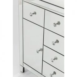Kare Design Commodes Et Cabinets Commode 2 Portes 6 Tiroirs En Verre Miroir -Coffres et malles Soldes commode 2 portes 6 tiroirs en verre miroir 3