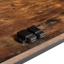 Beliani Commodes Et Cabinets Commode 2 Portes Effet Bois Foncé Noir -Coffres et malles Soldes commode 2 portes effet bois fonce noir 4