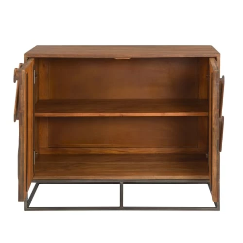 Rendez Vous Déco Commodes Et Cabinets Commode 2 Portes En Bois D'acacia Et Bois Recyclé 5 Rendez Vous Déco Commodes Et Cabinets Commode 2 Portes En Bois D'acacia Et Bois Recyclé – Image 3