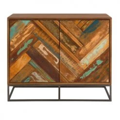 Rendez Vous Déco Commodes Et Cabinets Commode 2 Portes En Bois D'acacia Et Bois Recyclé