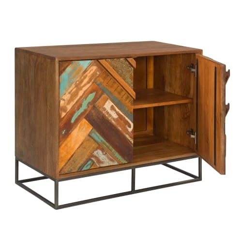 Rendez Vous Déco Commodes Et Cabinets Commode 2 Portes En Bois D'acacia Et Bois Recyclé 7 Rendez Vous Déco Commodes Et Cabinets Commode 2 Portes En Bois D'acacia Et Bois Recyclé – Image 5