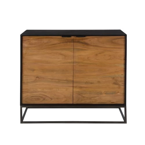 Rendez Vous Déco Commodes Et Cabinets Commode 2 Portes En Bois D'acacia Et Pieds En Métal 3 Rendez Vous Déco Commodes Et Cabinets Commode 2 Portes En Bois D'acacia Et Pieds En Métal
