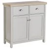 Beliani Commodes Et Cabinets Commode 2 Portes Gris Et Effet Bois Clair -Coffres et malles Soldes commode 2 portes gris et effet bois clair