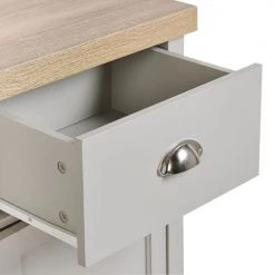 Beliani Commodes Et Cabinets Commode 2 Portes Gris Et Effet Bois Clair -Coffres et malles Soldes commode 2 portes gris et effet bois clair 5