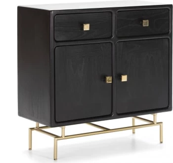 Thai Natura Commodes Et Cabinets Commode En Bois Gris Et Métal Or 90x40x90 7 Thai Natura Commodes Et Cabinets Commode En Bois Gris Et Métal Or 90x40x90 – Image 5