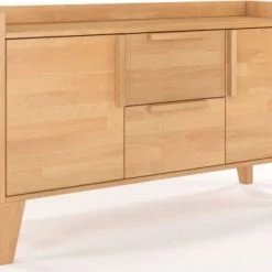 Skandica Commodes Et Cabinets Commode 2 Tiroirs 2 Portes En HĂȘtre Massif