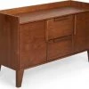 Skandica Commodes Et Cabinets Commode 2 Tiroirs 2 Portes En Pin Massif Foncé -Coffres et malles Soldes commode 2 tiroirs 2 portes en pin massif fonce