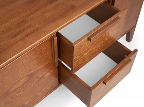 Skandica Commodes Et Cabinets Commode 2 Tiroirs 2 Portes En Pin Massif Foncé 6 Skandica Commodes Et Cabinets Commode 2 Tiroirs 2 Portes En Pin Massif Foncé – Image 4