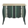 Maisons Du Monde Commodes Et Cabinets Commode 2 Tiroirs En Bois Bleu Vert, Imprimé Lignes Verticales 96x80 -Coffres et malles Soldes commode 2 tiroirs en bois bleu vert imprime lignes verticales 96x80 1000 12 9 225058 1