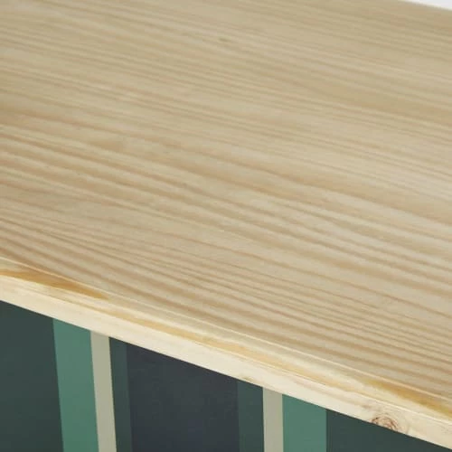 Maisons Du Monde Commodes Et Cabinets Commode 2 Tiroirs En Bois Bleu Vert, Imprimé Lignes Verticales 96x80 5 Maisons Du Monde Commodes Et Cabinets Commode 2 Tiroirs En Bois Bleu Vert, Imprimé Lignes Verticales 96x80 – Image 3