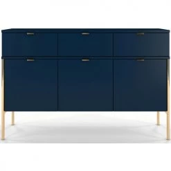 Skandica Commodes Et Cabinets Commode 3 Tiroirs 3 Portes Couleur Bleu H78cm 10 Skandica Commodes Et Cabinets Commode 3 Tiroirs 3 Portes Couleur Bleu H78cm -Coffres et malles Soldes commode 3 tiroirs 3 portes couleur bleu h78cm 2