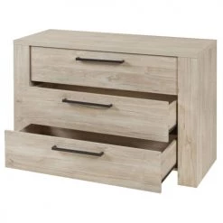 Altobuy Commodes Et Cabinets Commode 3 Tiroirs Aspect Bois Clair -Coffres et malles Soldes commode 3 tiroirs aspect bois clair 2