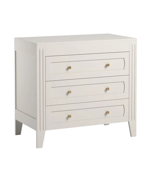 Calicosy Commodes Et Cabinets Commode 3 Tiroirs Avec Moulures L100 X H92cm - Blanc 3 Calicosy Commodes Et Cabinets Commode 3 Tiroirs Avec Moulures L100 X H92cm - Blanc