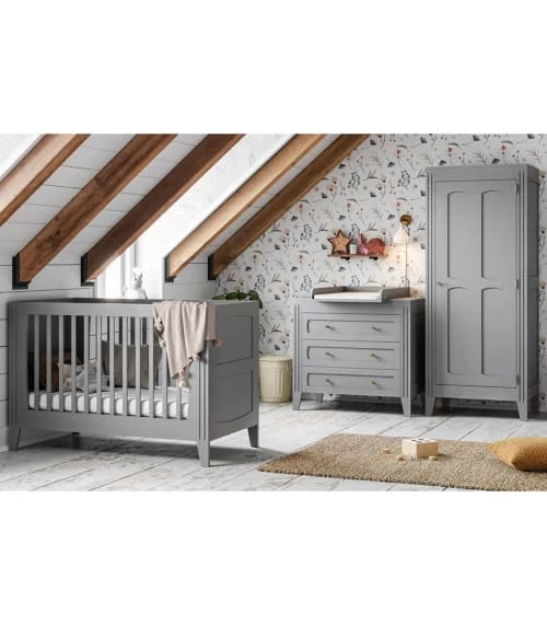 Calicosy Commodes Et Cabinets Commode 3 Tiroirs Avec Moulures L100 X H92cm - Gris 5 Calicosy Commodes Et Cabinets Commode 3 Tiroirs Avec Moulures L100 X H92cm - Gris – Image 3