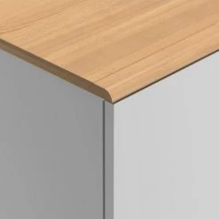 Calicosy Commodes Et Cabinets Commode 3 Tiroirs Avec Piétement En Chêne L100 Cm - Blanc 7 Calicosy Commodes Et Cabinets Commode 3 Tiroirs Avec Piétement En Chêne L100 Cm - Blanc -Coffres et malles Soldes commode 3 tiroirs avec pietement en chene l100 cm blanc 2