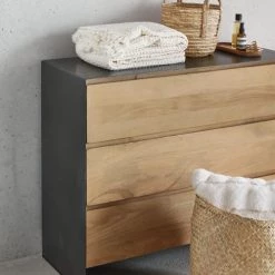 Maisons Du Monde Commodes Et Cabinets Commode 3 Tiroirs Bicolore -Coffres et malles Soldes commode 3 tiroirs bicolore 1000 3 30 209171 3