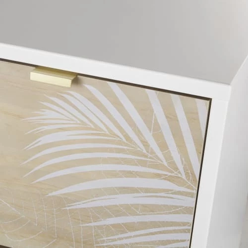 Maisons Du Monde Commodes Et Cabinets Commode 3 Tiroirs Bicolore Motif Végétal Blanc 5 Maisons Du Monde Commodes Et Cabinets Commode 3 Tiroirs Bicolore Motif Végétal Blanc – Image 3