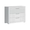 Brw Commodes Et Cabinets Commode 3 Tiroirs Blanc Laqué 1 Brw Commodes Et Cabinets Commode 3 Tiroirs Blanc Laqué -Coffres et malles Soldes commode 3 tiroirs blanc laque