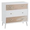 Altobuy Commodes Et Cabinets Commode 3 Tiroirs Bois Massif Et Motif Floral
