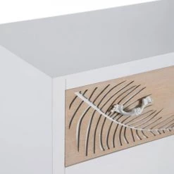 Altobuy Commodes Et Cabinets Commode 3 Tiroirs Bois Massif Et Motif Floral -Coffres et malles Soldes commode 3 tiroirs bois massif et motif floral 3