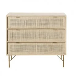 Maisons Du Monde Commodes Et Cabinets Commode 3 Tiroirs Cannage En Rotin
