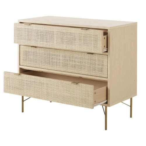 Maisons Du Monde Commodes Et Cabinets Commode 3 Tiroirs Cannage En Rotin 4 Maisons Du Monde Commodes Et Cabinets Commode 3 Tiroirs Cannage En Rotin – Image 2