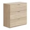 HOMN Commodes Et Cabinets Commode 3 Tiroirs Couleur Chêne, 77 Cm Largeur 2 HOMN Commodes Et Cabinets Commode 3 Tiroirs Couleur Chêne, 77 Cm Largeur -Coffres et malles Soldes commode 3 tiroirs couleur chene 77 cm largeur