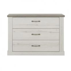 Calicosy Commodes Et Cabinets Commode 3 Tiroirs - Décor Chêne Blanchi