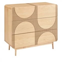 Drawer Commodes Et Cabinets Commode 3 Tiroirs Design En Bois -Coffres et malles Soldes commode 3 tiroirs design en bois 5