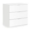 Dmora Commodes Et Cabinets Commode 3 Tiroirs Effet Bois Blanc -Coffres et malles Soldes commode 3 tiroirs effet bois blanc