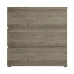 Calicosy Commodes Et Cabinets Commode 3 Tiroirs Effet Chêne Foncé L154cm