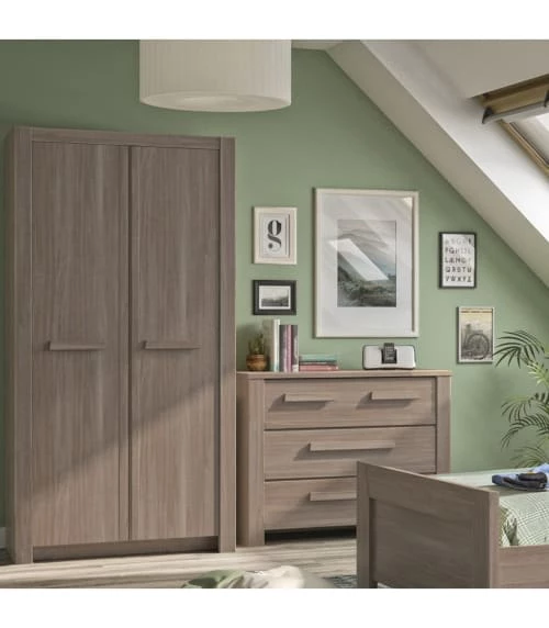 Calicosy Commodes Et Cabinets Commode 3 Tiroirs Effet Chêne L107cm 4 Calicosy Commodes Et Cabinets Commode 3 Tiroirs Effet Chêne L107cm – Image 2