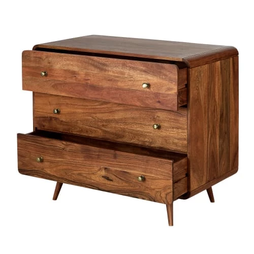 Maisons Du Monde Commodes Et Cabinets Commode 3 Tiroirs En Acacia Massif 4 Maisons Du Monde Commodes Et Cabinets Commode 3 Tiroirs En Acacia Massif – Image 2
