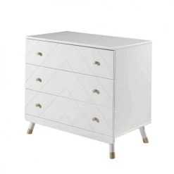 Terre De Nuit Commodes Et Cabinets Commode 3 Tiroirs En Bois Blanc