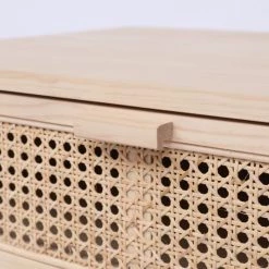 Nordlys Commodes Et Cabinets Commode 3 Tiroirs En Bois Et Rotin Naturel -Coffres et malles Soldes commode 3 tiroirs en bois et rotin naturel 5