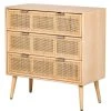 Nordlys Commodes Et Cabinets Commode 3 Tiroirs En Bois Et Rotin Naturel -Coffres et malles Soldes commode 3 tiroirs en bois et rotin naturel 6