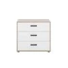 Terre De Nuit Commodes Et Cabinets Commode 3 Tiroirs En Bois Imitation Chêne Clair Et Blanc -Coffres et malles Soldes commode 3 tiroirs en bois imitation chene clair et blanc