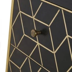 Maisons Du Monde Commodes Et Cabinets Commode 3 Tiroirs En Manguier Massif Noir Et Métal Doré -Coffres et malles Soldes commode 3 tiroirs en manguier massif noir et metal dore 1000 12 3 176098 11