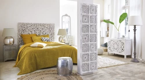 Maisons Du Monde Commodes Et Cabinets Commode 3 Tiroirs En Manguier Massif Sculpté Blanc 8 Maisons Du Monde Commodes Et Cabinets Commode 3 Tiroirs En Manguier Massif Sculpté Blanc – Image 6