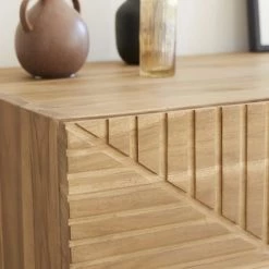 Bois Dessus Bois Dessous Commodes Et Cabinets Commode 3 Tiroirs En Teck Et Métal -Coffres et malles Soldes commode 3 tiroirs en teck et metal 3