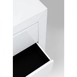 Kare Design Commodes Et Cabinets Commode 3 Tiroirs En Verre Blanc -Coffres et malles Soldes commode 3 tiroirs en verre blanc 2