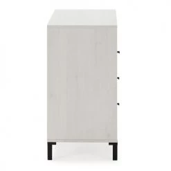 HOMN Commodes Et Cabinets Commode 3 Tiroirs Et 1 Niche, Couleur Blanc Et Bois, 80 Cm Longueur 13 HOMN Commodes Et Cabinets Commode 3 Tiroirs Et 1 Niche, Couleur Blanc Et Bois, 80 Cm Longueur -Coffres et malles Soldes commode 3 tiroirs et 1 niche couleur blanc et bois 80 cm longueur 5