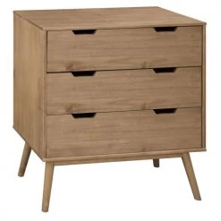 HOMN Commodes Et Cabinets Commode 3 Tiroirs, Fabriqué En Bois De Pin Massif