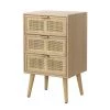 Casâme Commodes Et Cabinets Commode 3 Tiroirs Façade En Cannage Rotin Naturel 2 Casâme Commodes Et Cabinets Commode 3 Tiroirs Façade En Cannage Rotin Naturel -Coffres et malles Soldes commode 3 tiroirs facade en cannage rotin naturel